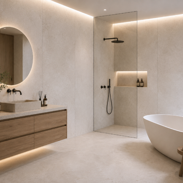 Picture of Floor tile portlandstone, stone effect, matt, 6mm 120x280