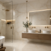 Picture of Floor tile antisky brown, marble effect, glossy 60x60