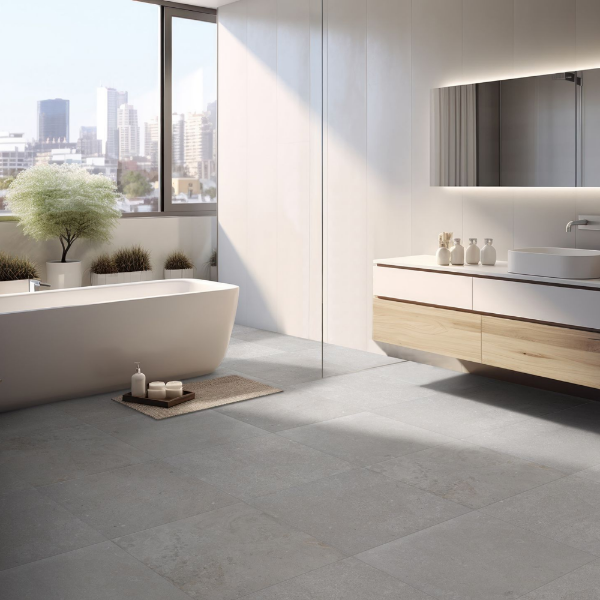 Picture of Floor tile amalfi gris, stone effect, matt, 59.6x59.6