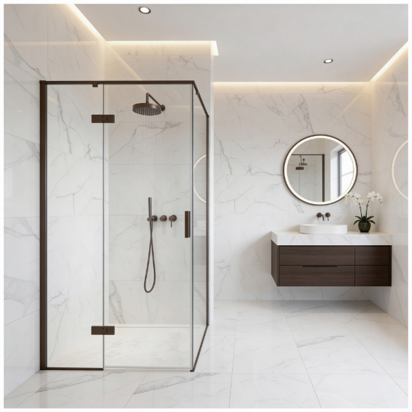 Picture of Rectangular shower enclosure, cooper profile, 80x120x200 8mm