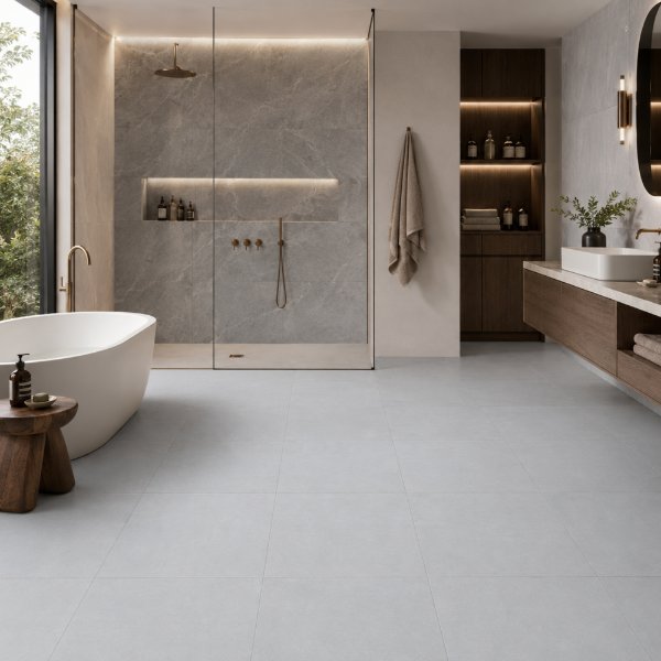 Picture of Floor tile rock grey, stone effect, matt, 60x60