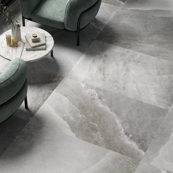 Picture of Floor tile rock salt, stone effect, matt, 60x120