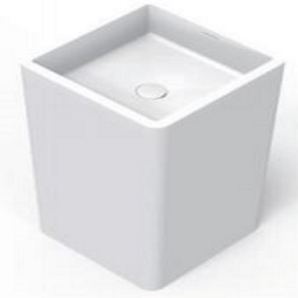 Picture of Ethos basin, solid, freestanding, white, matte