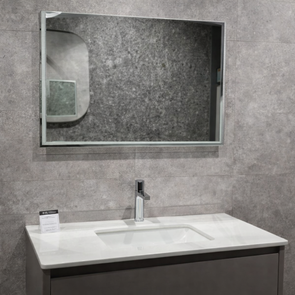 Picture of Quadra bathroom furniture set, solid wood cabinet, ceramic basin, espresso 100x55.5