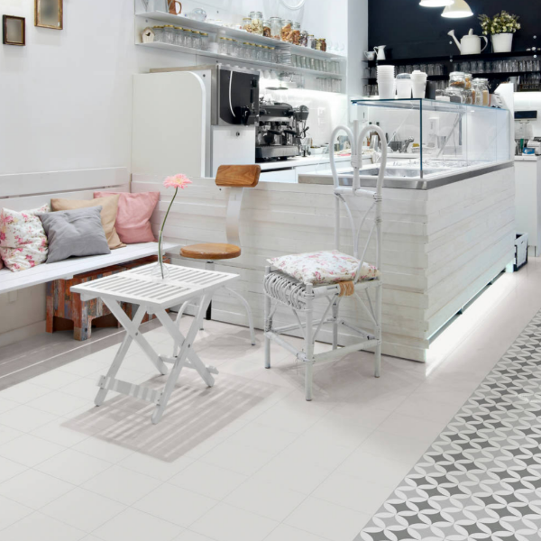 Picture of Floor tile barcelona blanco, vintage effect, matt, 25x25