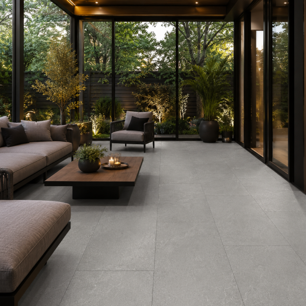 Picture of Floor tile motley, concrete effect, matt, 9mm 60x120