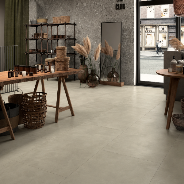 Picture of Floor tile clay, concrete effect, matt, 9mm 60x120