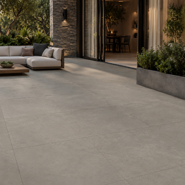 Picture of Floor tile clay, concrete effect, structured, 20mm 80x80