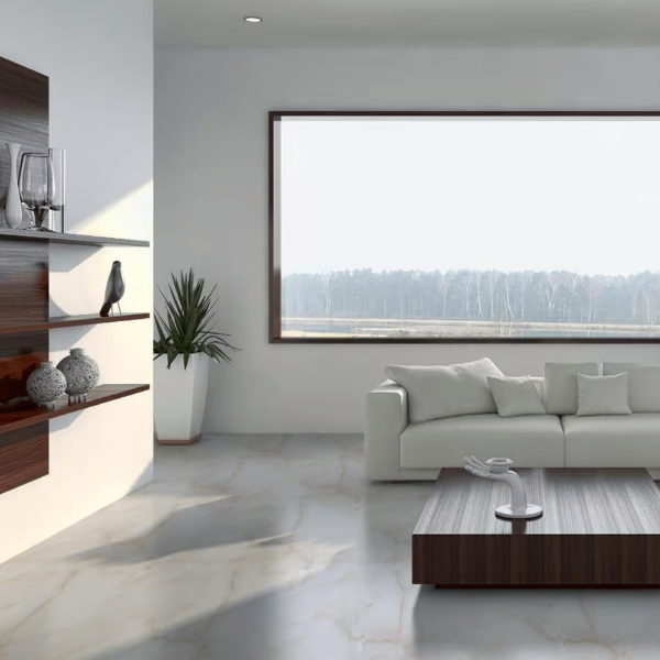 Picture of Floor tile antisky brown, marble effect, matt, 60x60