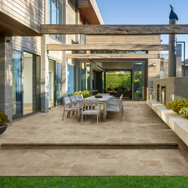 Picture of Floor tile redstone crema, stone effect, matt, 30x60