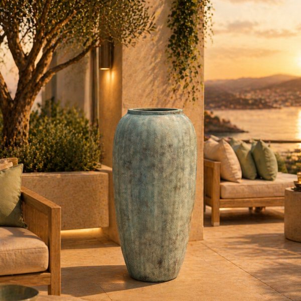 Picture of Vase, high, copper green, d.55x112cm