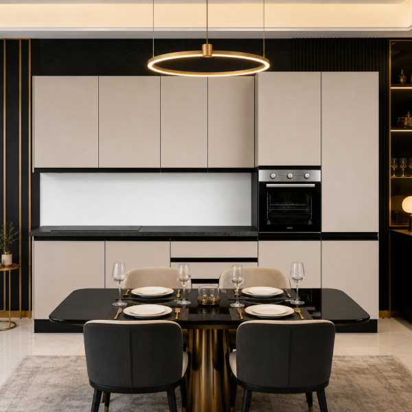 Picture of Kitchen, gio, dx, fango opaco/fango, 330x240cm