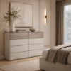 Picture of Chest of drawers, favorita, 4+4 drawers, cashmere, 139X44.4X80.2cm