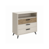 Picture of Chest of drawers, bravo teen, 1 compartment + 4 drawers, cashmere/strippedwood, 90x45x94cm
