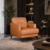 Picture of Armchair, mina, leather, cinnamon, 88x96x87cm 