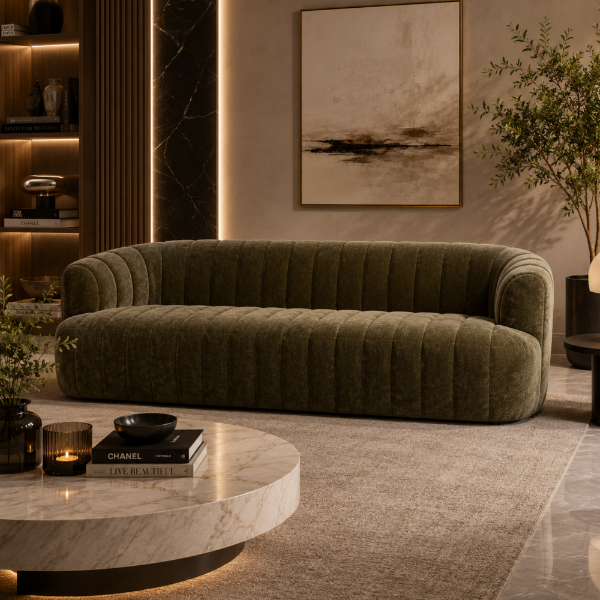 Picture of Sofa 2 seater, alina, fabric, green, 232x92x72cm 