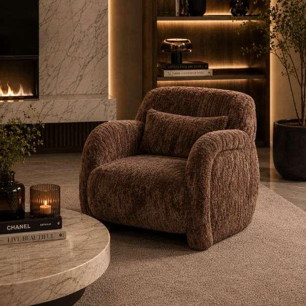 Picture of Armchair, amal, dark brown, 87x91x80cm