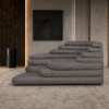 Picture of Sofa, lorenzo upland, full cow leather, grey, 312x91x70cm