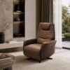 Picture of Armchair, nio, leather, brown, 78x86-171x107cm 