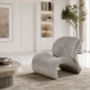 Picture of Lounge chair, ark, grey, with brushed silver leg, 77x82x73cm