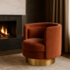 Picture of Armchair, grace, marron and terra, 78x75x76cm 