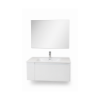 Picture of Alpha bathroom furniture set, solid wood cabinet, porcelain basin, white, 100x55.5
