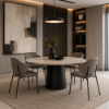 Picture of Dining chair, joti, leather, grey