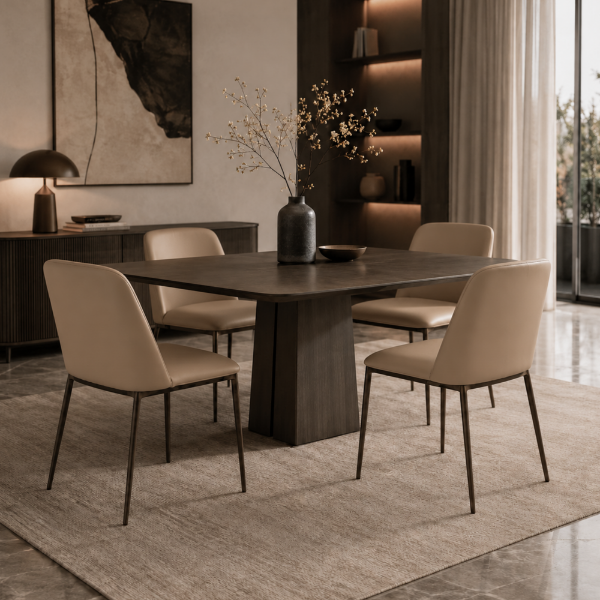 Picture of Dining chair, zarina, leather, marron