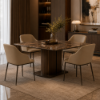 Picture of Dining chair with armrest, zarina, leather, marron