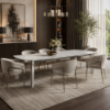 Picture of Dining table, dua, marble, white, 240x110x76cm