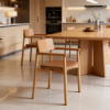 Picture of Dining chair, heba, wood/leather, cream