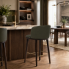 Picture of Bar stool, vela, wood structure, olive, 52x53x103cm 