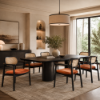 Picture of Dining chair, cleo, wood, black matte, 69.5x62.5x73cm 
