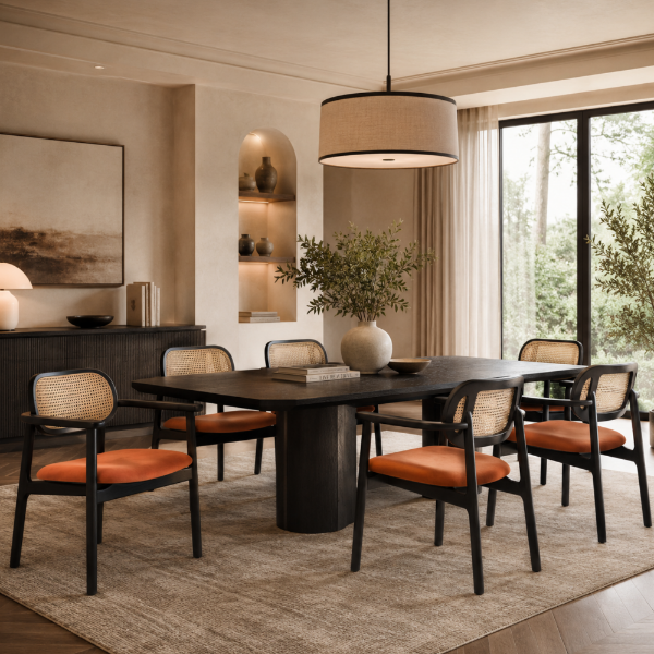 Picture of Dining chair, cleo, wood, black matte, 69.5x62.5x73cm 