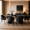 Picture of Dining table, iris, wood, black matte, 220x90x75cm