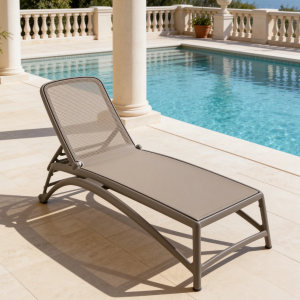 Picture of Sunlounger, atlantico,polypropylene, tortora-tortora, 204x70cm 