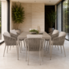 Picture of Chair with armrest, plinto alu, powder, 58x65x80cm