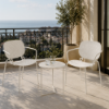 Picture of Chair, si- si dots, steel, matt linen, 62x55x80cm
