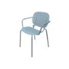 Picture of Chair, si- si barcode, zinc + steel, blue, 55x62x80cm