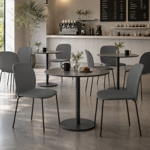 Picture of Chair, mentha, steel + polyopropylen, anthracite, 50x52x80cm