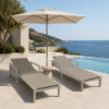 Picture of Sunlounger, flow, aluminium,white, 197x75x30cm