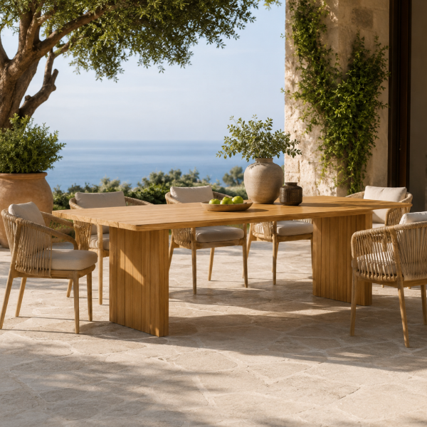 Picture of Dining table, jeko, teak natural, 106x330x76.2cm