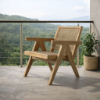 Picture of Lounge chair with armrest, tribute, teak natural, honey, 59.7x84.3x76.8cm