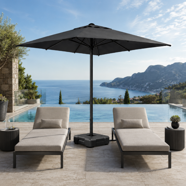 Picture of Umbrella, mega mini pro, fabric+aluminum, black+dark grey, 210x211