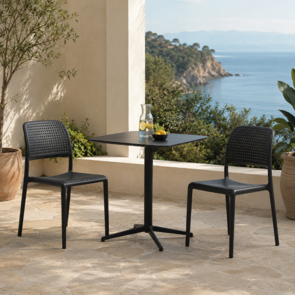 Picture of Chair, bora bistrot, polypropylene,  anthracite,  49x54 cm