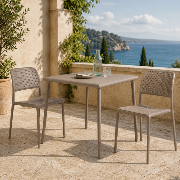 Picture of Chair, bora bistrot, polypropylene, tortora,  49x54 cm