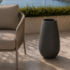 Picture of Vase, lotus bud, concrete surface, charcoal, dia.51x82cm