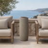 Picture of Vase, long barrel, with 2nd bottom, sand surface, machiato, dia.45x112cm