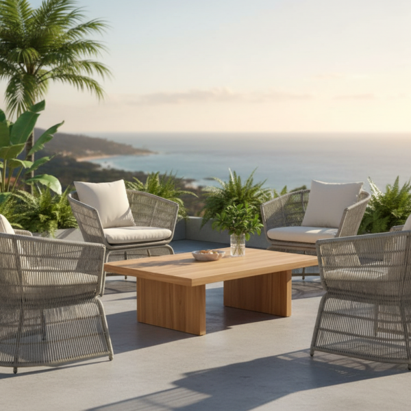 Picture of Chair, iconic, aluminium grey, rattan pearl, 76x72x76cm 