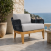 Picture of Lounge chair, delos, teak natural, pebble mix, 82.8x82.4x69.4cm